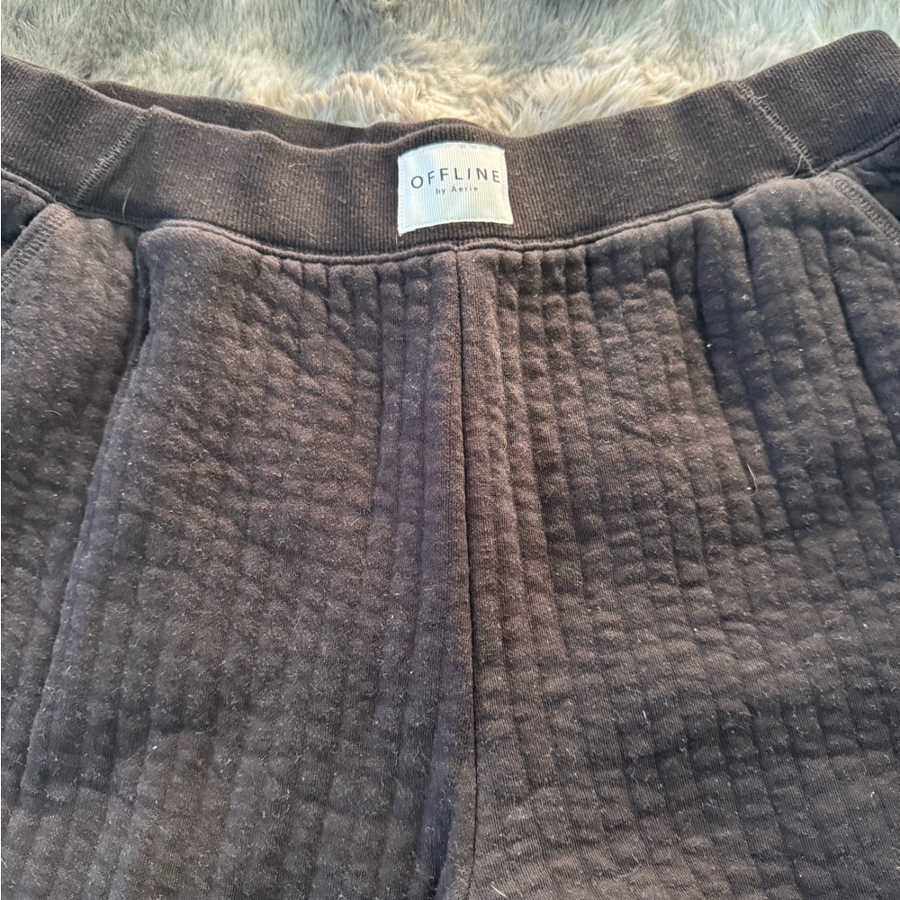 Offline by Aerie Women's Black Quilted Pants